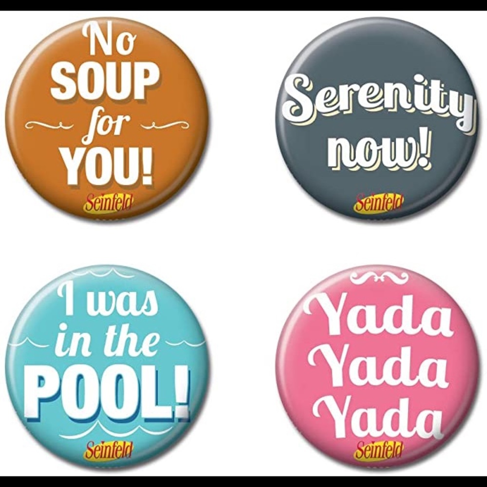 Seinfeld Button Pins 4 Pack